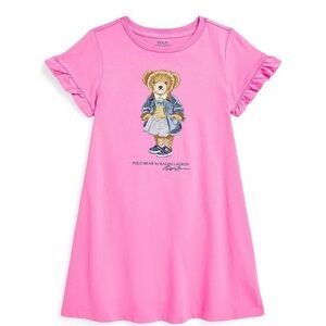 Ralph Lauren Pink Polo Bear with Ruffle Sleeves